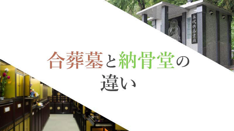 合葬墓と納骨堂の違いと選び方